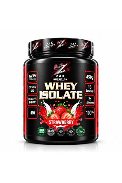 zax nutrition Whey Isolate Çilek Aromalı 450 gr (b6 vitamin destekli)