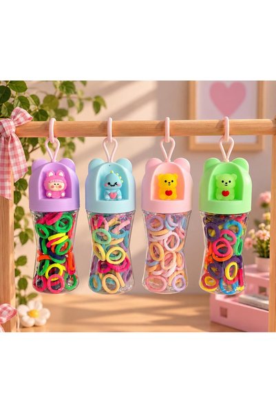 Mellito Set of 3 with Butterfly Bag, Mixed Color Rubber Buckle & Plush Keychain