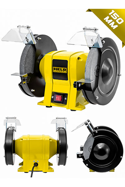 held power Profesyonel Çift Taşlı Tezgah Üstü Zımpara ve Bileme Makinesi (150...