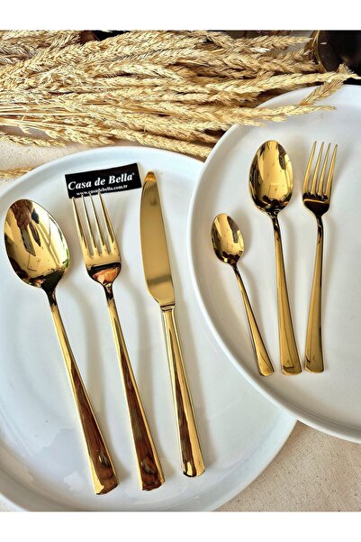 CASA DE BELLA Gold 36 Piece Cutlery Set for 6 People