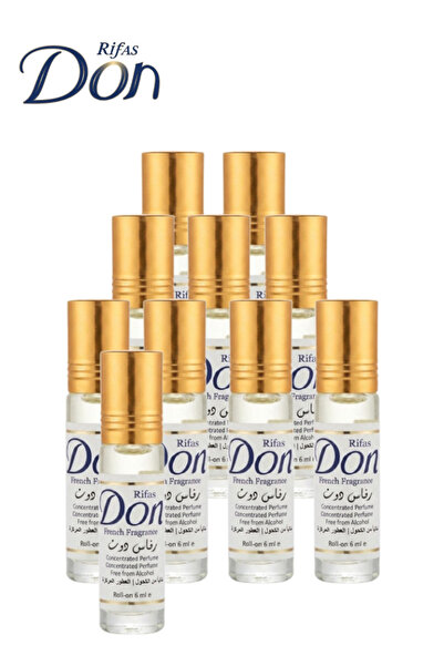 Rifas Don 10 قطع من العطور الفرنسية المركزة بعبوة دوارة 6 مل