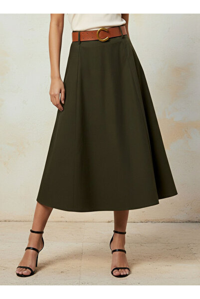 FAV Smart Midi Cotton A-line Skirt
