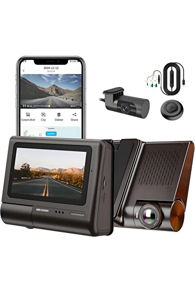 HIKVISION CAMERA كاميرا سيارة هيكفيجن G2PRO أمامية وخلفية بدقة 4K + 1080P، مس...