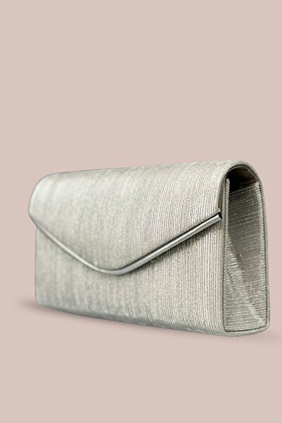 sermoda Evening Dress Bag - Chain Shoulder Strap Stylish Evening Bag Evening Dress Women's Bag Silver Stnd Silver