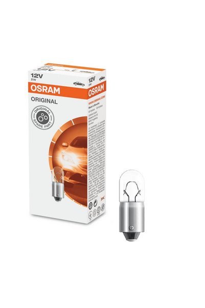 Osram Λάμπα Αλογόνου BA9S 12V 2W Γνήσια 3796 1 Τεμάχιο (CAR0030003)