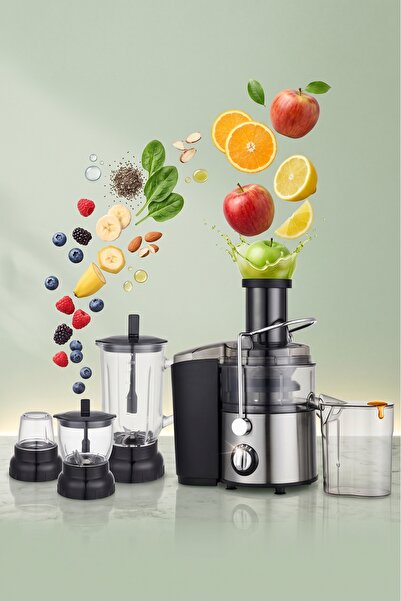 Primo Plus DX3217 Stainless Steel Blender And Juicer Set 4000 Watts With A Fo...