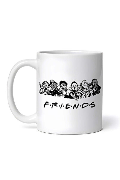 INOVATIX Cana alba personalizata,Horror Movies Friends,INOVATIX®. 330ml