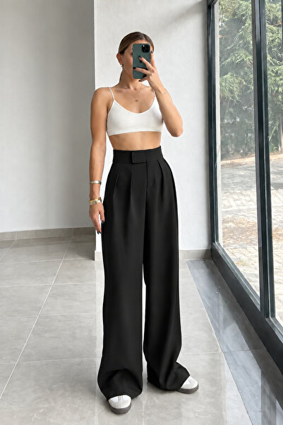 My Blog Black Velcro Closure Pants - 2Y3206