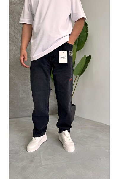 Catch Thetokyo Siyah Nakışlı Baggy Jean