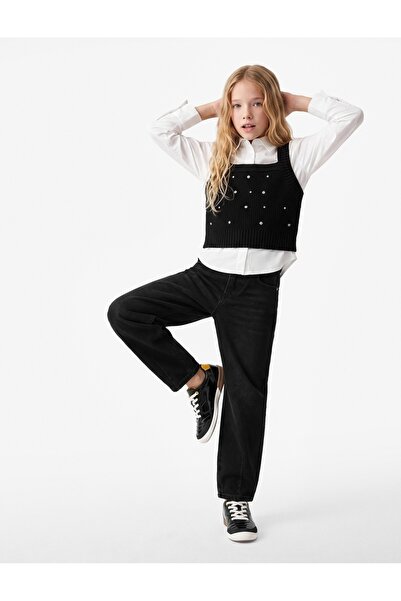 Koton Cotton Loose Fit Denim Trousers