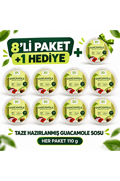 ONLY FRESH Only Mezze Guacamole Sosu 8×110 g + 1 Adet 110 g Hediye