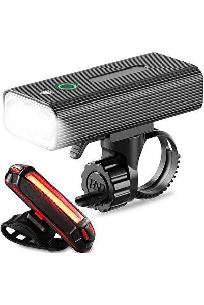 GENERAL أضواء الدراجات، مجموعة أضواء LED قابلة لإعادة الشحن عبر USB بسعة 5200...