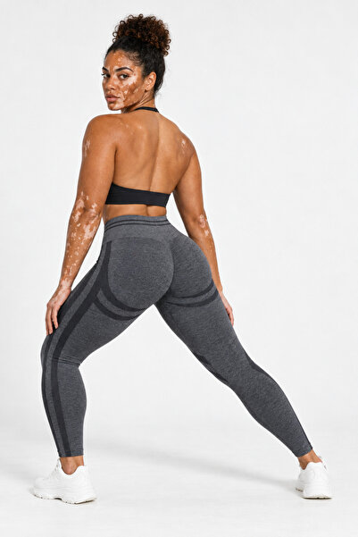 gymhams Line Contour Striped High Waist Hip Shaping Seamless Leggings