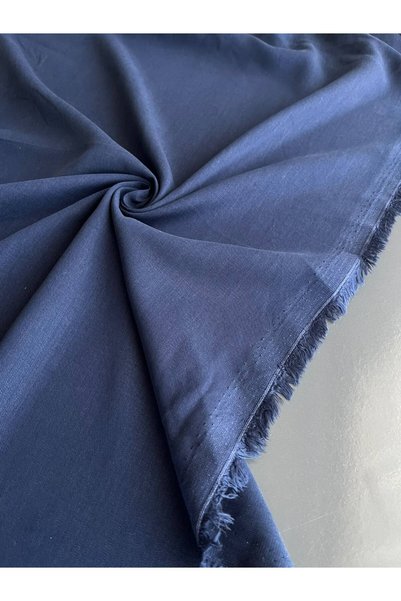 Kumaş sever Indigo Blue Stonewashed Linen Fabric Dress Skirt Pantonon Clothing Fabric