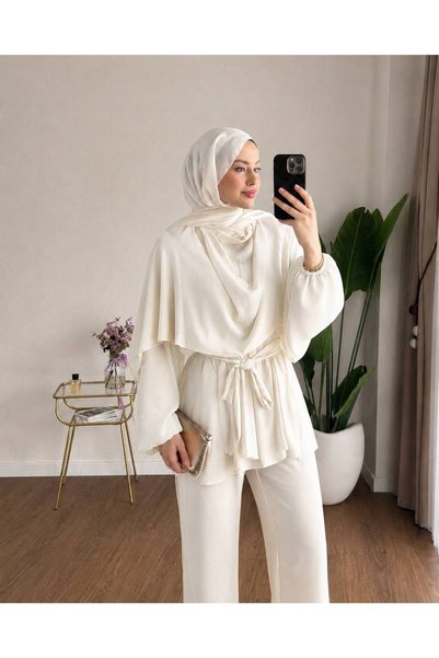 Rose Design Boutique ZR ŞAL YAKA TESETTÜR ALT ÜST TAKIM