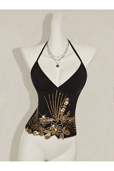 Generic Brand Embroidery/Bead/Patch embroidery Skinny Women's Camisoles&Tanks