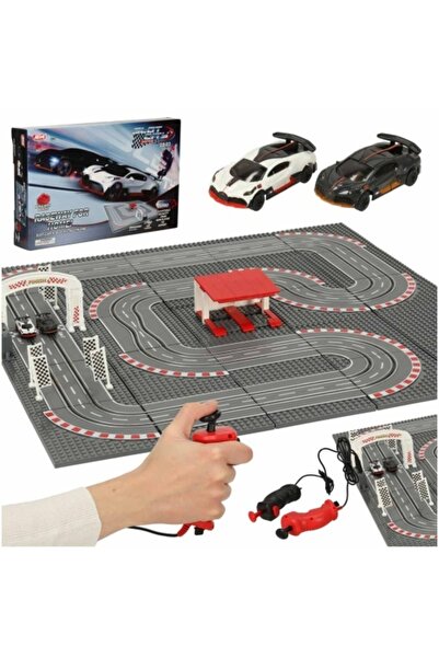 CIUPIGo Pistă de curse electrică 64 x 64 cm cu 2 mașini și controlere – Set d...