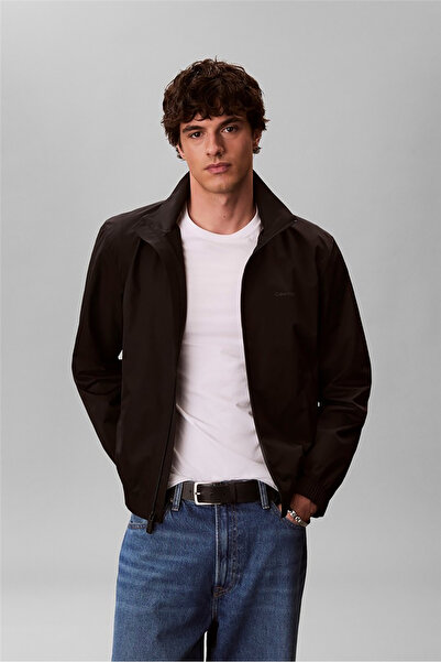 Calvin Klein Ls Nylon Stand Collar Windbreake Erkek Rüzgarlık Siyah