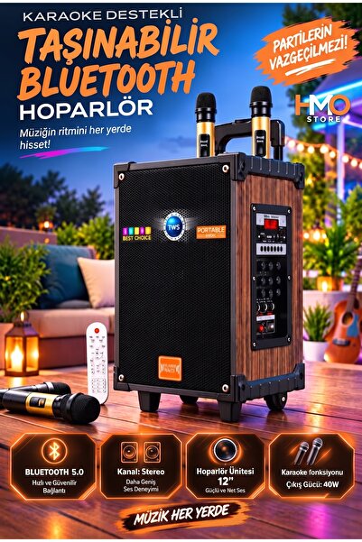 HMO Store 400W 12 İnç Hoparlör Ünitesi Bluetooth 5.0 Teknolojisi Net ve yükse...