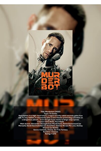 OEM Αφίσα Ινφογραφικό The Murderbot Diaries, SF Επιστημονική Φαντασία, Χαρτόν...