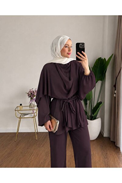 Rose Design Boutique ZR ŞAL YAKA TESETTÜR ALT ÜST TAKIM