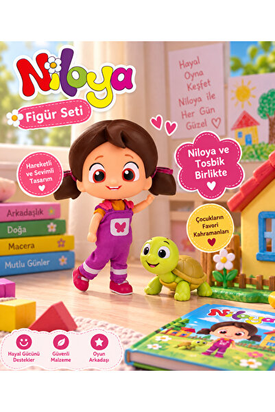 NUNU Niloya Tosbik Figure Set – 12 cm Niloya Doll and Tosbik Toy Figure Educa...