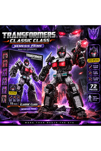 Cici Oyuncak Transformers Nemesis Prime Classic Class 72 Parça 12,5 cm Birleş...