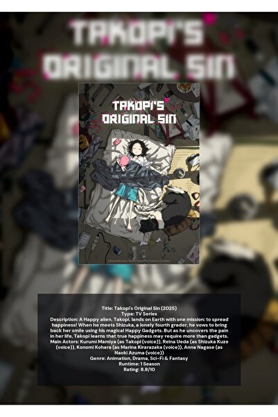 OEM Takop's Original Sin Infographic Poster, Emotional Anime, 250g Cardboard, A4