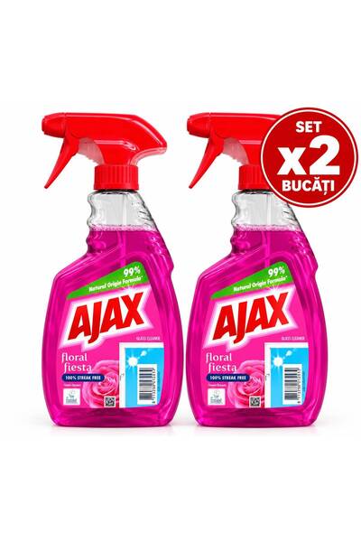Ajax 2x 500 ml floral fiesta pentru geamuri