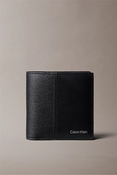Calvin Klein Refined Mix Slim Trifold W Card Erkek Cüzdan Siyah