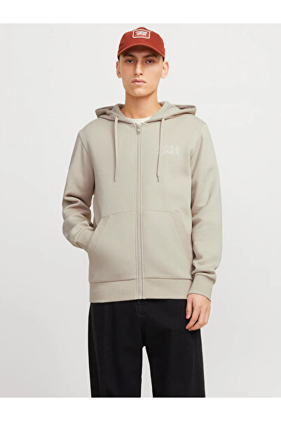 Jack & Jones Men's Jjecorp Logo Beige Cardigan -12265177