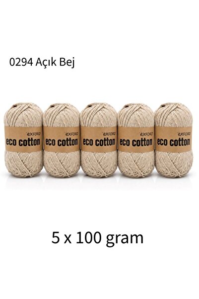 Oxford İplik 5'li Paket Eco Cotton 100gr-200m No:0294 Açık Bej