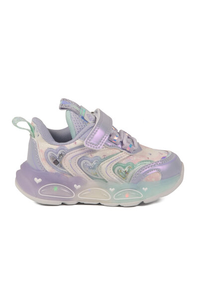 pepino Lilac Velcro Patterned Baby Sports Shoes 1987 B