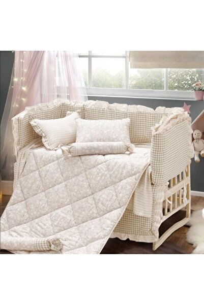 Alhabib bedding مفرش أطفال مريم صيفي قطن بجوانب بيج متعدد الرسومات عدد القطع 9