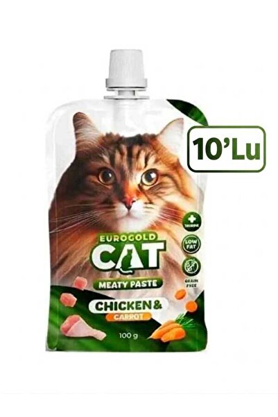 EuroGold Cat Et Ezmesi Tavuk Havuç 100 Gr x 10 Adet