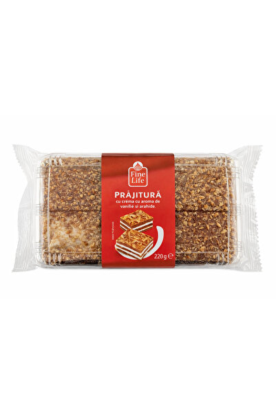 Fine Life Tort cu cremă de vanilie și arahide, Fine Life, 220 g