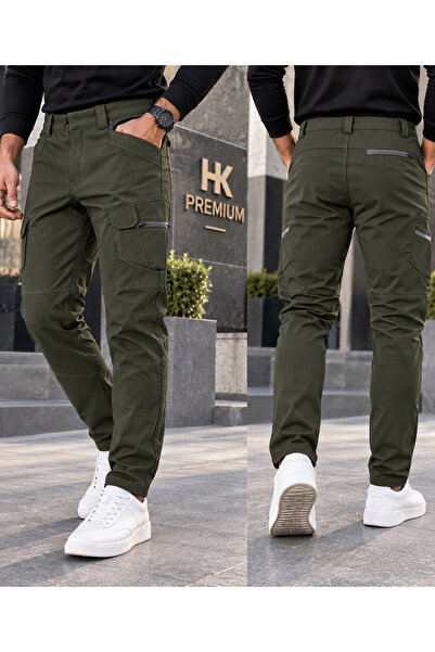 HK Premium Tekstil HK PREMIUM Erkek Haki Softshell Su Geçirmez Taktik Kargo P...