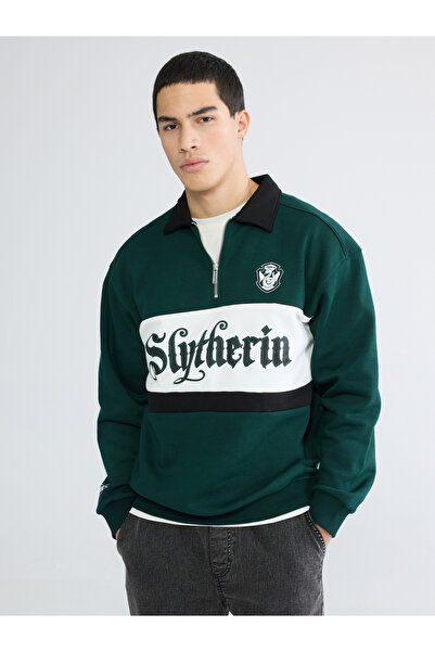 LC Waikiki Hanorac gros bărbătesc cu guler polo, imprimat Harry Potter