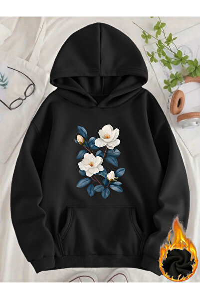 Deocept Unisex Printed Hooded Sweatshirt with Kangaroo Pocket, Comfortable Fi...