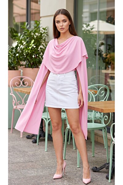 Genel Markalar Pelerin Bluz Pembe