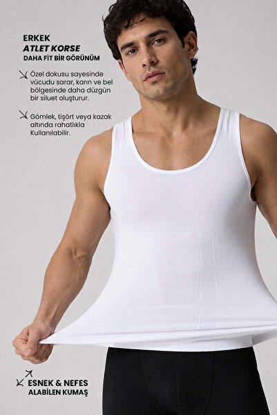 DWOY Men's Athlete Corset Waist Chest Belly Toning Corset - Helps with Uprigh...