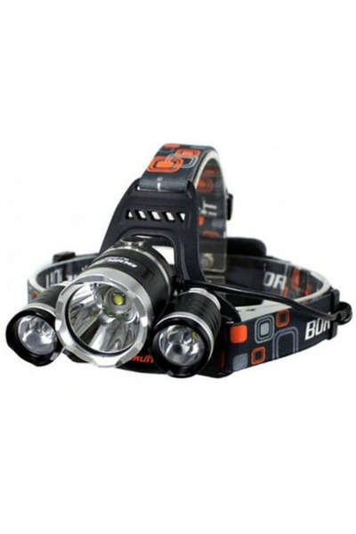 EMO Lanternă frontală cu 3 LED-uri Cree XML, T6, + 2 baterii 18650