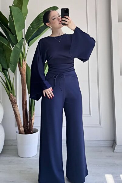 aura7 collection Kg Modal Fabric Sleeves and Ruched Detail Tie-Up Bottom and ...