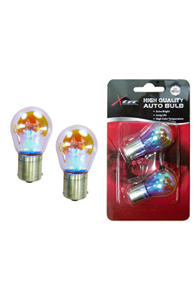 X TECH S25 P21W BA15S 12V Μονοπολικός Λαμπτήρας Διάδημα / Ιριδίζον Πορτοκαλί ...