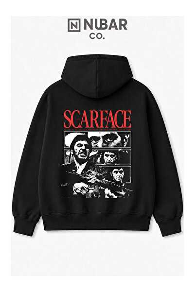 PANDORICA Φούτερ με κουκούλα Tony Montana Scarface, Unisex, 3-κλωνο, υψηλής π...