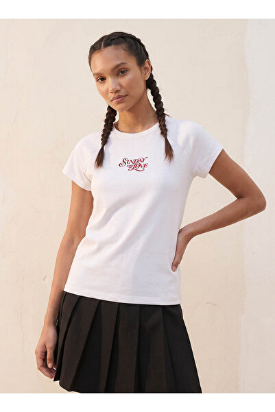 FAV Youth T-shirt with Slogan Print