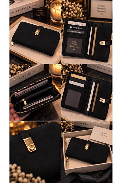 Fiori Suede Card Holder Wallet