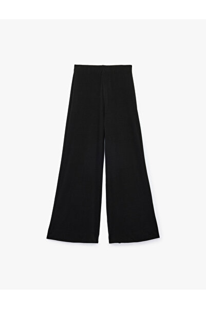 Koton Normal Bel Straight Fit Geniş Paça Kumaş Pantolon