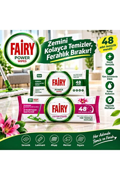 Fairy Fairy Power Wipes for Cleaning and Polishing Various Types of Floors an...
