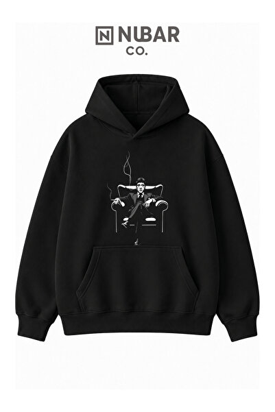PANDORICA Φούτερ με κουκούλα Tony Montana Scarface, Unisex, 3-κλωνο, υψηλής π...